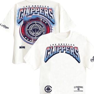 LA Clippers Two Hype Drip & Dime Collection Premium T-Shirt - Off White. Mens M.